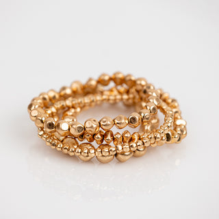 Jennica Beaded Gold Bracelet