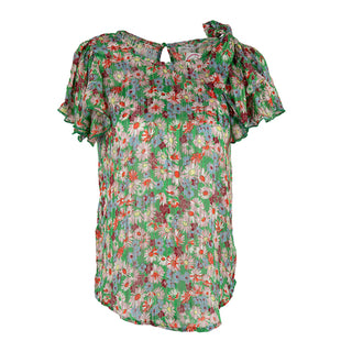 Gianna Woven Chiffon Floral Print Top